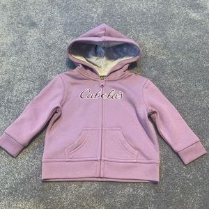 Cabela’s Girls Zip up Hoodie.  NEW w/o tags